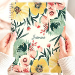 Bright Bold Cute Expressive Floral Nom Personnalis<br><div class="desc">Cette décoration joyeuse présente un agencement floral expressif dans des tons vifs de jaune, vert, corail et roux. Les coups de pinceau doux lui donnent un look peint à la main, et le nom personnalisé au centre ajoute une touche unique. Parfait pour les étudiants, les professionnels ou toute personne qui...</div>