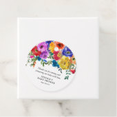 Bright & Bold Florals Baby shower Dank u Bedankjes Labels (In situ)