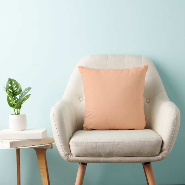Bright Bold Peach Solid Block Color Sierkussen (Stoel)