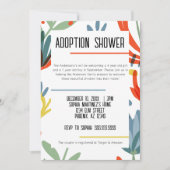 Bright Botanical Adoption Douche Invitation (Devant)