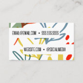 Bright Botanicals Modern Uniek Visitekaartje (Achterkant)