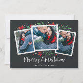 Bright Boughs | Carte de vacances à trois photos (Devant)