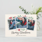 Bright Boughs | Carte de vacances à trois photos (Debout devant)