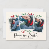 Bright Boughs | Carte de vacances à trois photos (Devant)