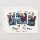 Bright Boughs | Carte de vacances à trois photos (Devant)