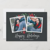 Bright Boughs | Carte de vacances avec deux photos (Devant)