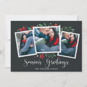 Bright Boughs | Drie foto vakantie Kaart (Voorkant)