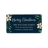 Bright Boughs | Étiquette d'adresse de retour vaca (Devant)