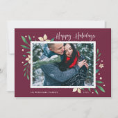 Bright Boughs | Joyeuses vacances photo carte de v (Devant)