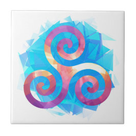 Bright breton triskel tegeltje