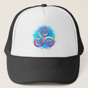 Bright breton triskel trucker pet