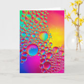 Bright Bubbles Vloeibare Art Blank Kaart (Gele Bloem)