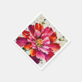 Bright burst magenta waterverf bloemenservetten servet (Hoek)