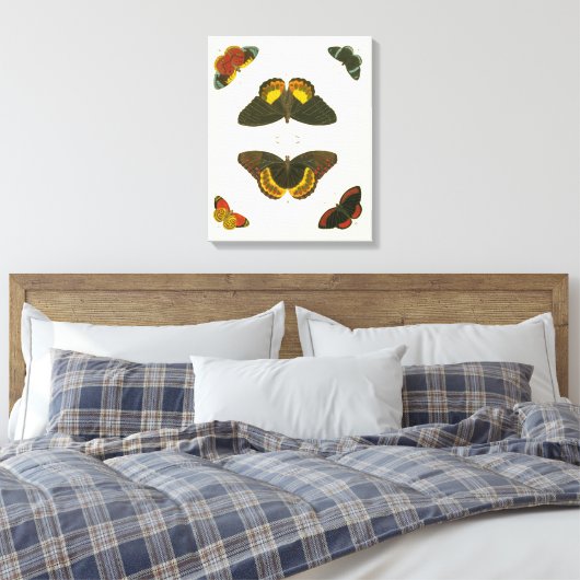 Bright Butterflies van Pieter Cramer Canvas Afdruk (Insitu (Slaapkamer))