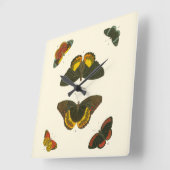 Bright Butterflies van Pieter Cramer Vierkante Klok (Hoek)