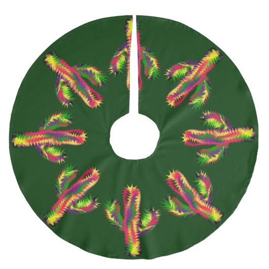 Bright Cactus Kerstboom Rok (Voorkant)