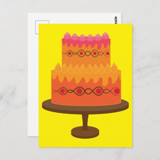 Bright Cake Briefkaart (Voorkant / Achterkant)