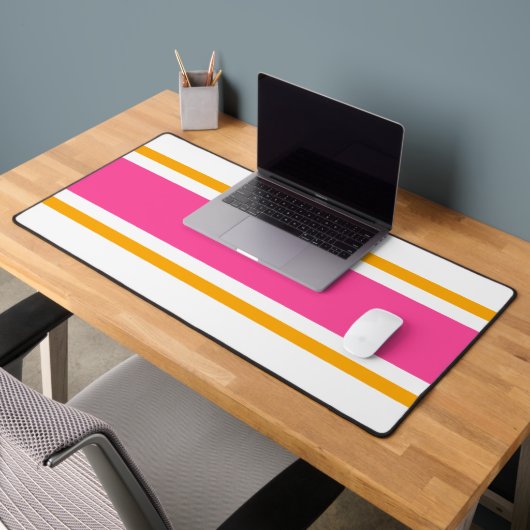 Bright Candy rose Jaune Stripes De Course Sur Blan (Bureau 2)