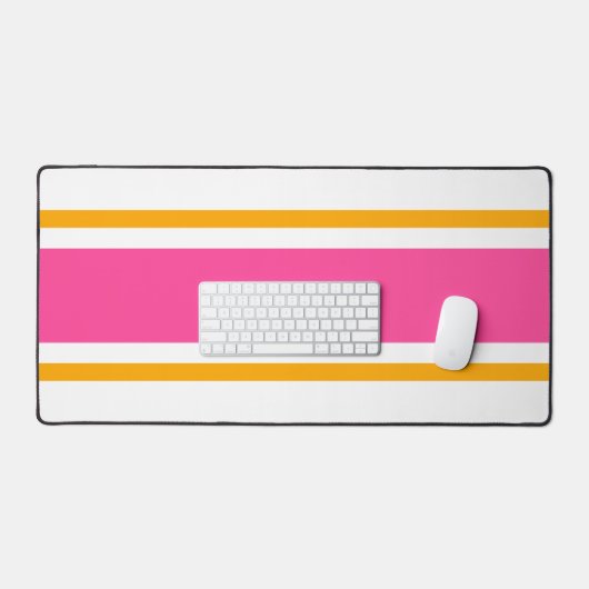 Bright Candy rose Jaune Stripes De Course Sur Blan (Clavier et souris)