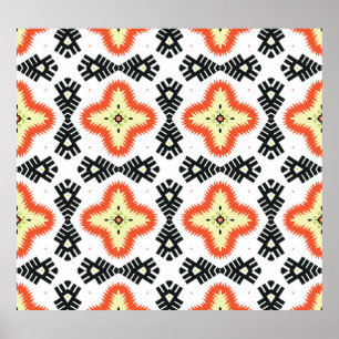 Bright Carpet: Etnisch Azteeks Ornament Poster