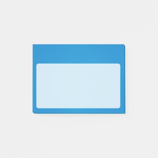 Bright Cerulean Blue met korrelige textuur Post-it® Notes (Voorkant)