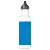 Bright Cerulean Blue met korrelige textuur Waterfles (Links)