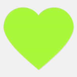 Bright Chartreuse Green Heart Sticker