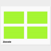 Bright Chartreuse Green Rectangle Sticker (Vel)