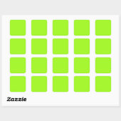 Bright Chartreuse Green Square Sticker (Vel)