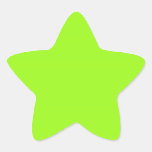 Bright Chartreuse Green Star Sticker (Devant)