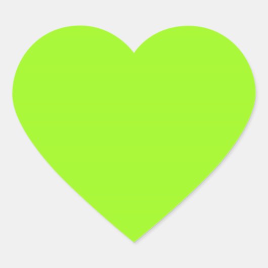 Bright Chartreuse Groene Hart Sticker (Voorkant)