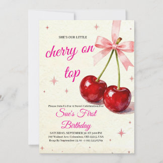 Bright & Cheerful 1st Birthday Invitation