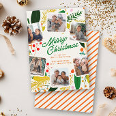 Bright & Cheerful Modern Merry Christmas Feestdagenkaart