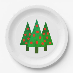 Bright Christmas Grove op wit Papieren Bordje