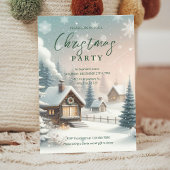 Bright Christmas Party Invitation avec scène de ne