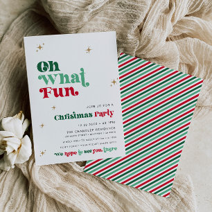Bright Christmas Party Invitation Retro Boho Amusa