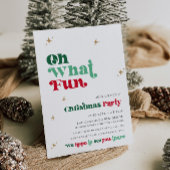 Bright Christmas Party Invitation Retro Boho Fun Kaart