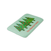 Bright Christmas Pine Forest gepersonaliseerde naa Badmat (Gekanteld)