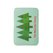 Bright Christmas Pine Forest gepersonaliseerde naa Badmat (Voorkant Verticaal)