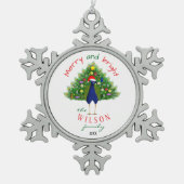 Bright Christmas Tree Peacock Paper Ornament Card (Voorkant)