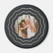 Bright Circle | Faux Gold Geometric Photo Magneet (Voorkant)