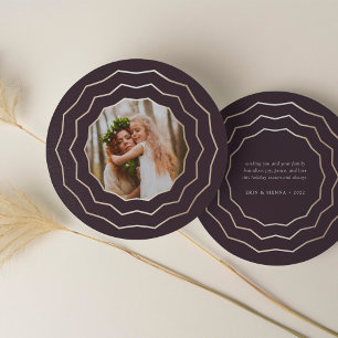 Bright Circle Round Carte photo de vacances Bour