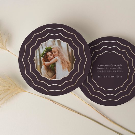 Bright Circle Round Carte photo de vacances | Bour