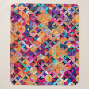 Bright Circles Abstracte achtergrond Sherpa Deken