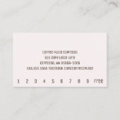 Bright Coffee Beans Simple Mountain Punch-Card Klantenkaartje (Achterkant)
