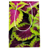 Bright Coleus Leaf Design Medium Cadeauzakje (Voorkant)