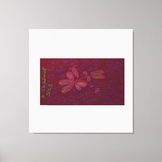 Bright Color Floral Stretted Canvas Impression (Recto)
