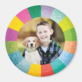 Bright Color Wheel Round Photo Magnet Magneet
