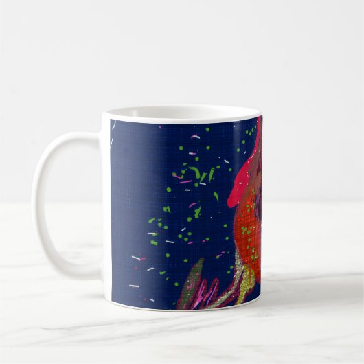 Bright Colored Flower Mug Koffiemok (Links)