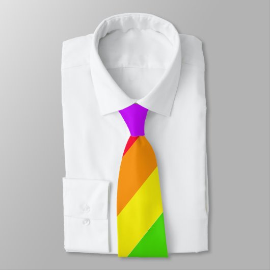Bright Colorée LGBT Pride Cravate (Attaché)